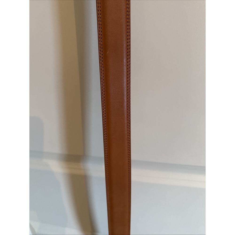 Bosca Brown Genuine Italian Leather Belt Size 44 Full Grain Hand Stained New - Picture 4 of 12